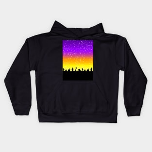Sunset Over The Cemetery Kids Hoodie